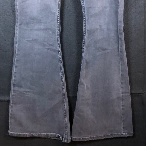 Free People Womens Jeans Black Denim High Rise Pull On Flare Stretch 31 - Picture 3 of 11